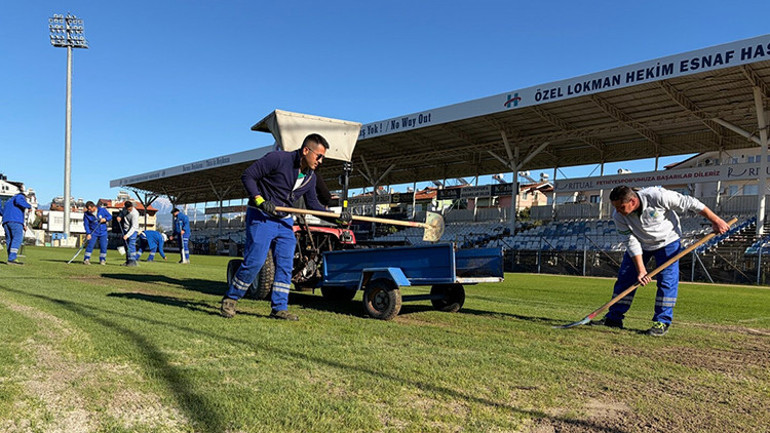 Fethiyesporun stadında Galatasaray telaşı