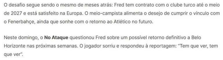 Fenerbahçeli Fredden transfer açıklaması Brezilyada konuştu