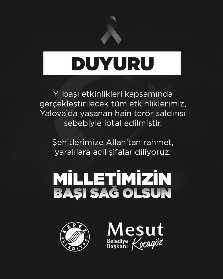 Antalyada yılbaşı etkinlikleri iptal edildi