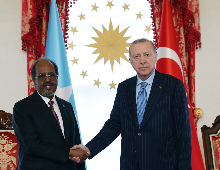Cumhurbaşkanı Erdoğan, Somali Cumhurbaşkanı Hasan Şeyh Mahmud ile bir araya geldi