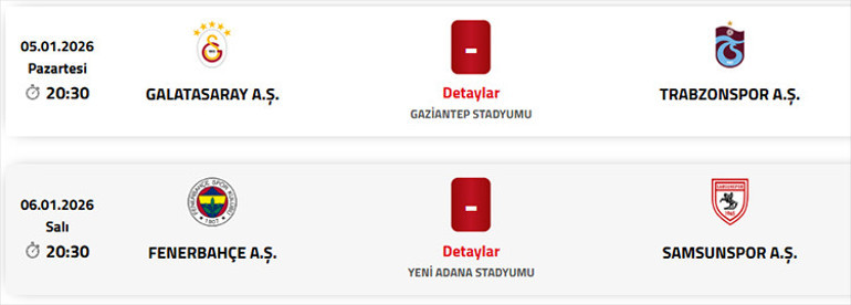 TFFden Galatasaray ve Trabzonsporun erteleme talebine ret