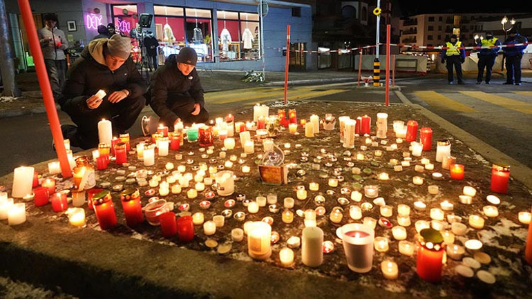 İsviçrede facia geliyorum demiş: Yangının çıkış görüntüsü ortaya çıktı... Her şey saniyeler içinde alev aldı