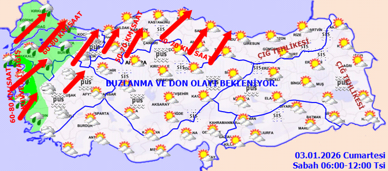 SON DAKİKA FIRTINA VE YAĞIŞ UYARISI | Bugün (3 Ocak Cumartesi) hava nasıl olacak Hafta sonu kar yağacak mı Meteoroloji hava durumu tahminleri il il yayınlandı