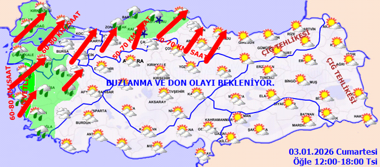 SON DAKİKA FIRTINA VE YAĞIŞ UYARISI | Bugün (3 Ocak Cumartesi) hava nasıl olacak Hafta sonu kar yağacak mı Meteoroloji hava durumu tahminleri il il yayınlandı