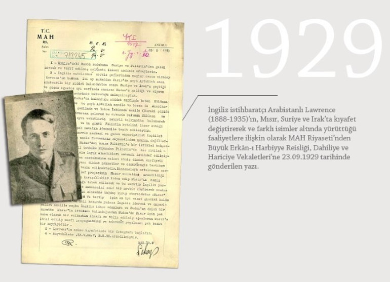 MİT, Arabistanlı Lawrence için düzenlenen belgeyi paylaştı | Kudüsteki eylemleri böyle not düşülmüş