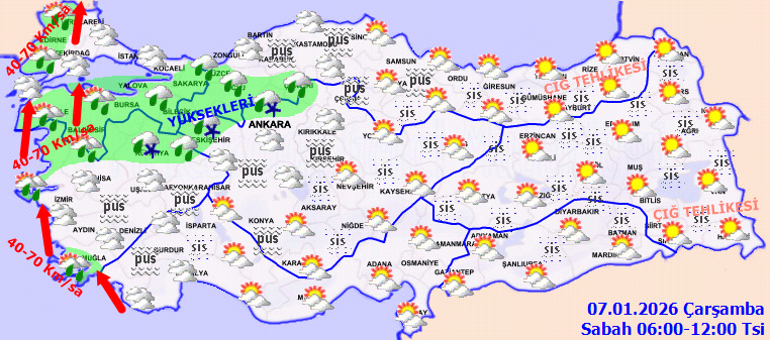Son dakika hava durumu tahminleri il il | Bugün (6 Ocak 2026) hava nasıl olacak, İstanbulda yağmur ve kar var mı Meteorolojiden Edirne ve Kırklareliye sağanak yağış uyarısı