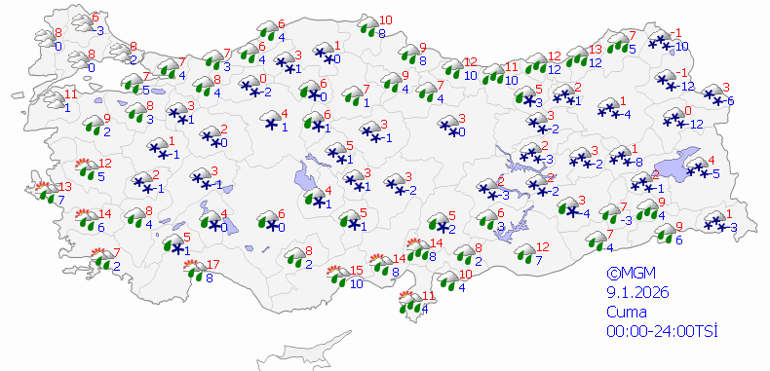 SON DAKİKA HAVA DURUMU TAHMİNLERİ | Bugün (9 Ocak) hava nasıl olacak Fırtına devam edecek mi, İstanbula kar yağacak mı Meteoroloji duyurdu: Kar yağışı geri geliyor