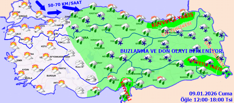 SON DAKİKA HAVA DURUMU TAHMİNLERİ | Bugün (9 Ocak) hava nasıl olacak Fırtına devam edecek mi, İstanbula kar yağacak mı Meteoroloji duyurdu: Kar yağışı geri geliyor