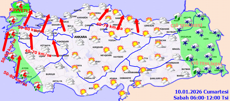 SON DAKİKA KAR YAĞIŞI UYARISI 10 OCAK 2026 | Meteoroloji hava durumu tahminleri il il yayınlandı Hafta sonu hava nasıl olacak Bugün (10 Ocak) İstanbulda kar var mı