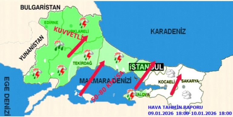 İstanbul Valiliğinden yağış ve kuvvetli rüzgar uyarısı
