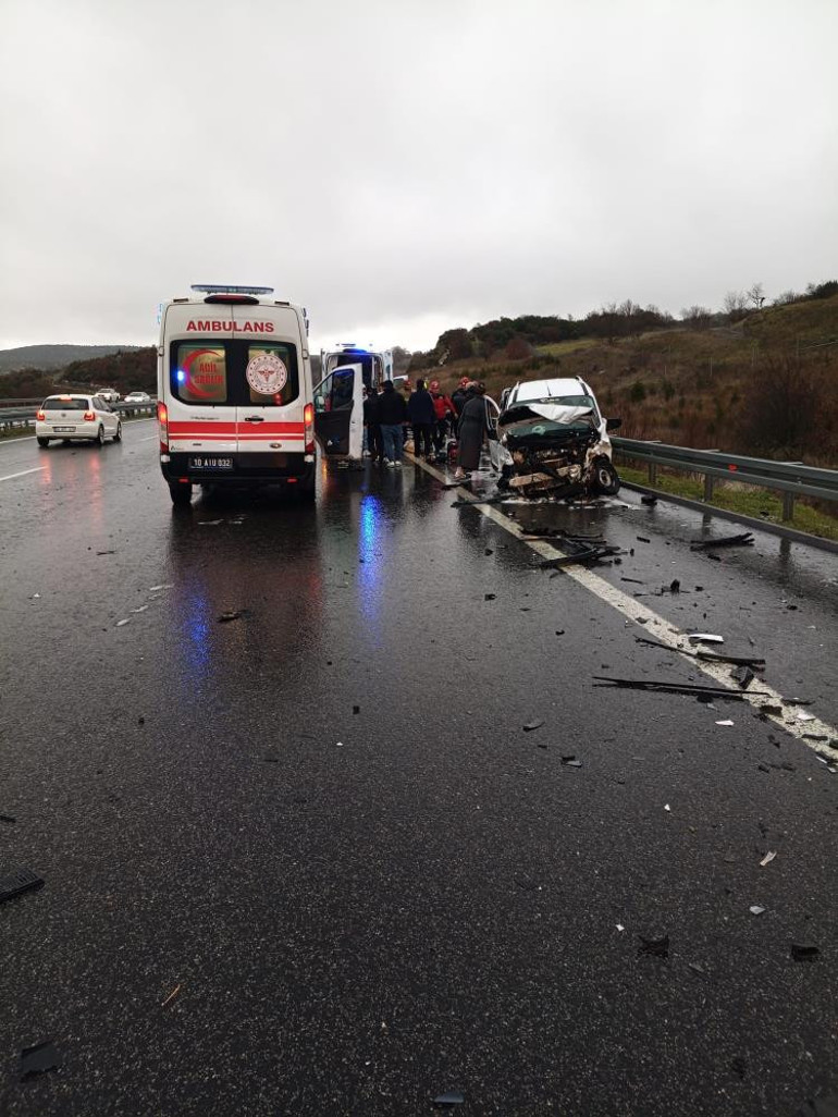 İzmir-İstanbul Otoyolunda zincirleme kaza: 1 ölü, 10 yaralı