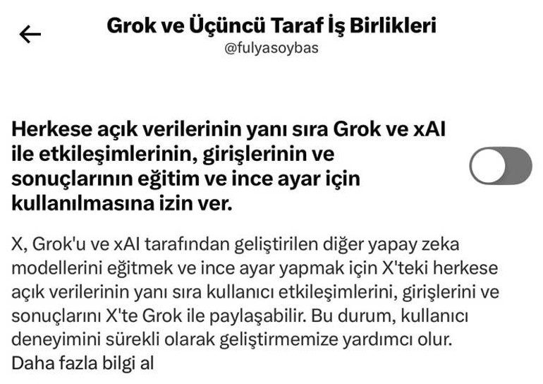 Grok önce ağzını şimdi de niyeti bozdu