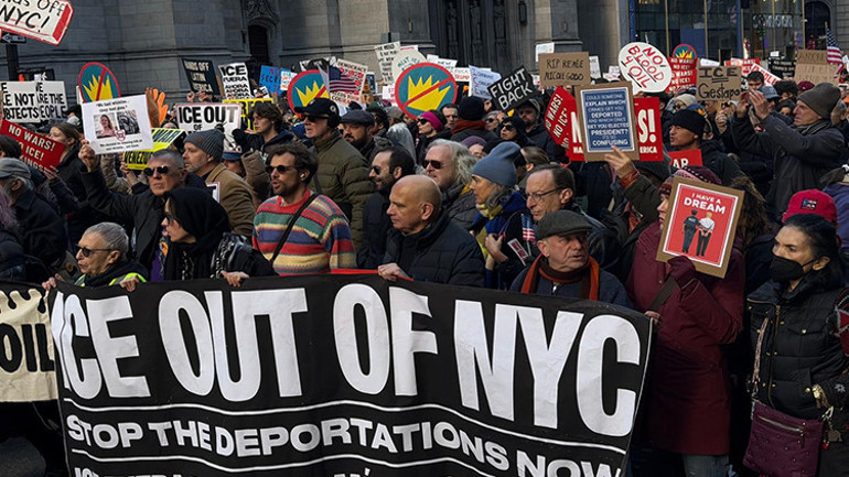 New Yorkta Trumpa karşı büyük protesto