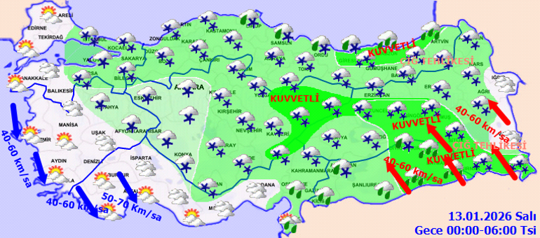 SON DAKİKA METEOROLOJİ KAR YAĞIŞI UYARISI | Bugün (13 Ocak) hava nasıl olacak İstanbulda ve Ankarada kar var mı Hava durumu tahminleri il il yayınlandı... Meteoroloji ve Valilik saat verdi
