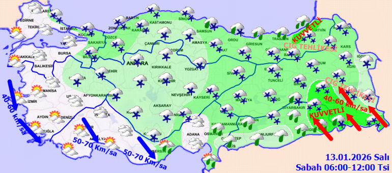 SON DAKİKA METEOROLOJİ KAR YAĞIŞI UYARISI | Bugün (13 Ocak) hava nasıl olacak İstanbulda ve Ankarada kar var mı Hava durumu tahminleri il il yayınlandı... Meteoroloji ve Valilik saat verdi