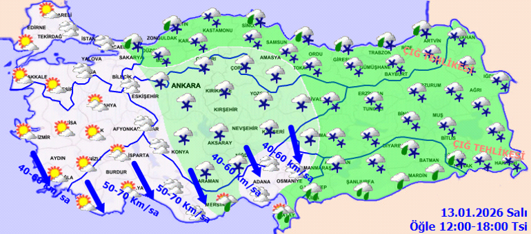 SON DAKİKA METEOROLOJİ KAR YAĞIŞI UYARISI | Bugün (13 Ocak) hava nasıl olacak İstanbulda ve Ankarada kar var mı Hava durumu tahminleri il il yayınlandı... Meteoroloji ve Valilik saat verdi