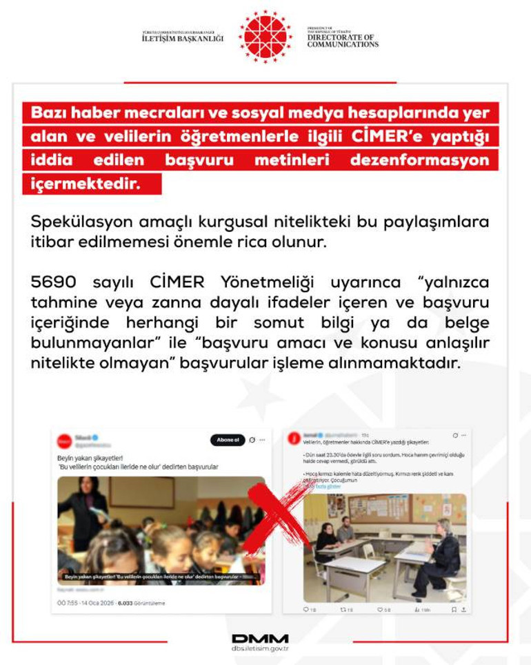 Velilerin CİMER başvurusu denilen içerikler sahte çıktı