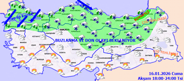  Kuvvetli kar yağışı, buzlanma, don ve çığ tehlikesi... İstanbula karla karışık yağmur geliyor