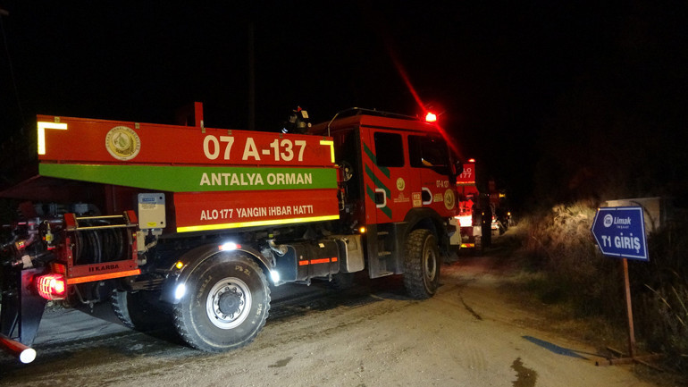 Antalyada orman yangını 2 hektarlık alan zarar gördü