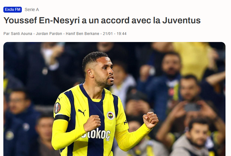 Nesyri, Fenerbahçeden ayrılıyor Dünya deviyle anlaşmaya vardı