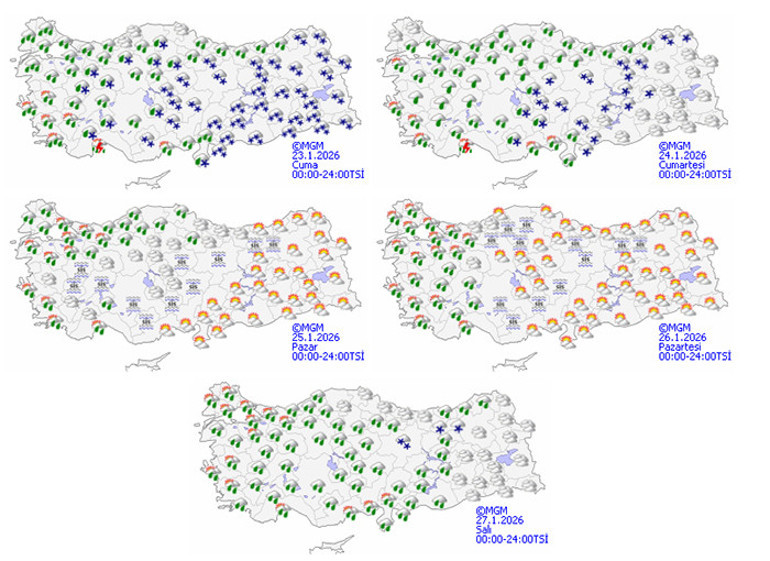  Kar, yağış ve fırtına uyarısı 23 il için sarı alarm