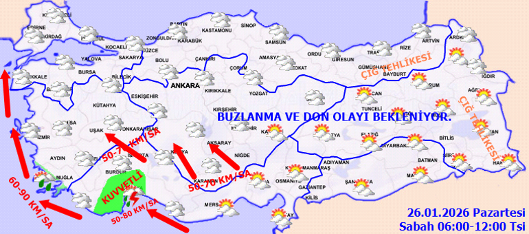 Meteorolojik uyarı: kuvvetli yağış ve rüzgar etkili olacak