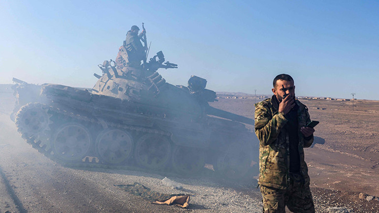  Suriye ordusu ile terör örgütü arasında çatışma