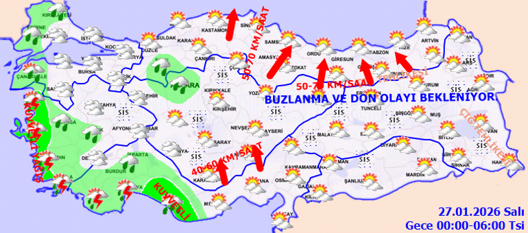 SON DAKİKA BU İLLER İÇİN SAĞANAK YAĞIŞ VE FIRTINA UYARISI | Bugün (27 Ocak) hava nasıl olacak İstanbulda yağmur ve kar var mı Meteoroloji hava durumu tahminleri il il yayınlandı