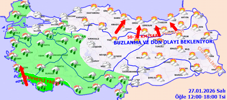 SON DAKİKA BU İLLER İÇİN SAĞANAK YAĞIŞ VE FIRTINA UYARISI | Bugün (27 Ocak) hava nasıl olacak İstanbulda yağmur ve kar var mı Meteoroloji hava durumu tahminleri il il yayınlandı