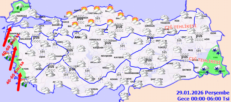 Bugün (29 Ocak) hava nasıl olacak, İstanbula kar ya da yağmur yağacak mı Meteorolojiden İstanbul ve birçok ile uyarı: Sağanak ve kar yağışı geliyor İşte il il hava durumu tahminleri