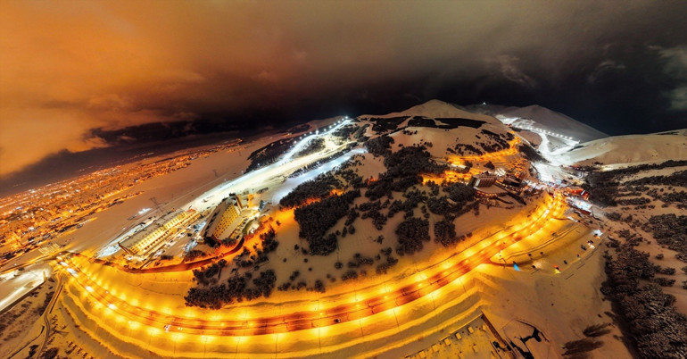Palandöken'de yoğun kar