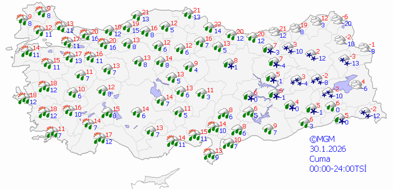 SON DAKİKA KAR VE YAĞMUR UYARISI | Bugün (30 Ocak) hava nasıl olacak - İstanbula kar yağacak mı Meteoroloji hava durumu tahminleri il il yayınlandı