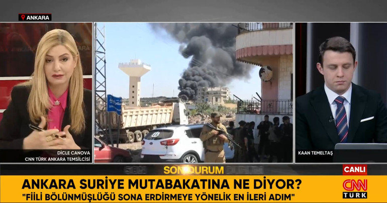Suriye mutabakatına Ankara nasıl bakıyor CNN Türk Ankara Temsilcisi Dicle Canova canlı yayında aktardı