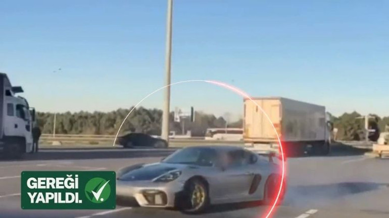  300 kilometrenin üzerinde hız yapan ve drift atan sürücü yakalandı