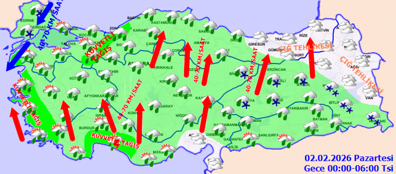 SON DAKİKA BU İLLERE KAR YAĞIŞI UYARISI | Bugün (2 Şubat) İstanbula kar yağacak mı, ne zaman yağacak Yeni haftada hava nasıl olacak AKOM ve Valilik saat verdi Meteoroloji hava durumu tahminleri il il yayınlandı