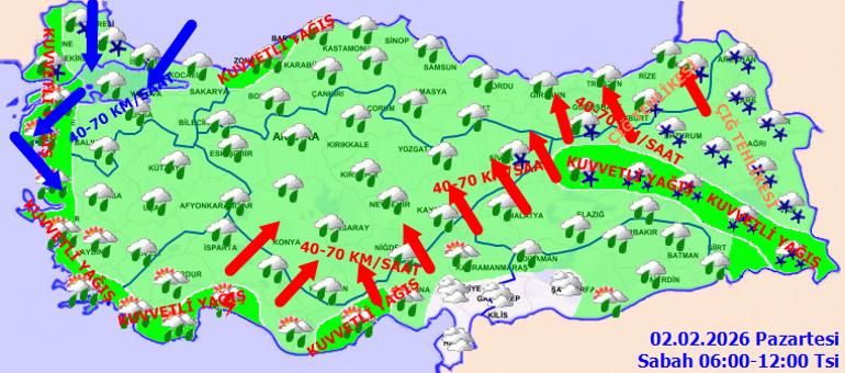 SON DAKİKA BU İLLERE KAR YAĞIŞI UYARISI | Bugün (2 Şubat) İstanbula kar yağacak mı, ne zaman yağacak Yeni haftada hava nasıl olacak AKOM ve Valilik saat verdi Meteoroloji hava durumu tahminleri il il yayınlandı