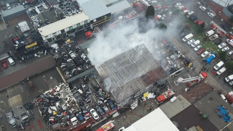 Başakşehir İkitelli Atatürk Sanayi Sitesinde yangın
