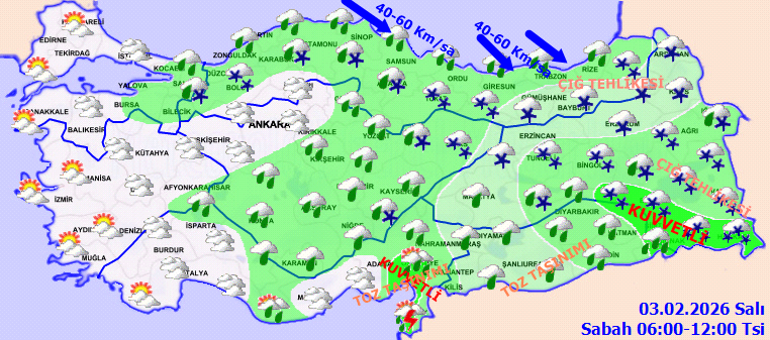 SON DAKİKA HAVA DURUMU TAHMİNLERİ İL İL | Bugün (3 Şubat) hava nasıl olacak İstanbula kar yağacak mı Meteoroloji saat vererek uyardı Kar yağışı geri geliyor