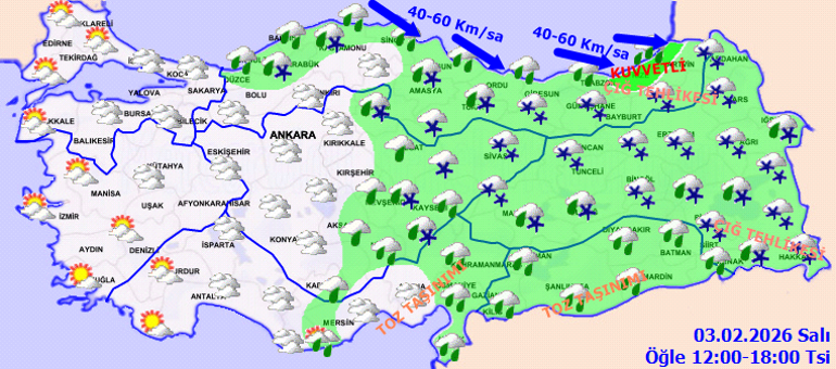 SON DAKİKA HAVA DURUMU TAHMİNLERİ İL İL | Bugün (3 Şubat) hava nasıl olacak İstanbula kar yağacak mı Meteoroloji saat vererek uyardı Kar yağışı geri geliyor