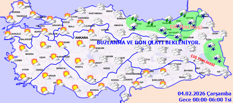 HAVA DURUMU TAHMİNLERİ İL İL 4 ŞUBAT 2026 | Bugün hava nasıl olacak, İstanbula kar yağacak mı, yağmur var mı Meteorolojiden 5 ile son dakika uyarı