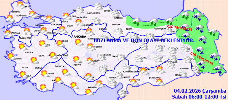 HAVA DURUMU TAHMİNLERİ İL İL 4 ŞUBAT 2026 | Bugün hava nasıl olacak, İstanbula kar yağacak mı, yağmur var mı Meteorolojiden 5 ile son dakika uyarı