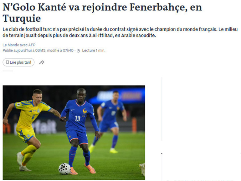 Kantenin Fenerbahçeye transfer olma sebebi ortaya çıktı