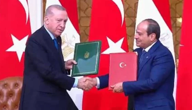 Mısır Cumhurbaşkanı Sisi ile ortak basın toplantısı düzenleyen Cumhurbaşkanı Erdoğan: Ortak gündemimiz Filistin davası