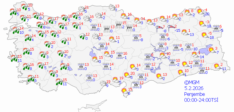 Bugün (5 Şubat) hava nasıl olacak, İstanbula kar yağacak mı Meteoroloji hava durumu tahminleri il il yayınlandı Son dakika sağanak yağış uyarısı...