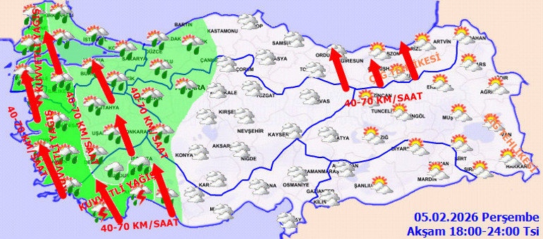  Birçok il için ani sel, fırtına, yıldırım ve hortum uyarısı