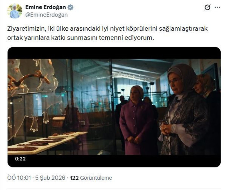 Emine Erdoğandan, Mısır ziyareti paylaşımı