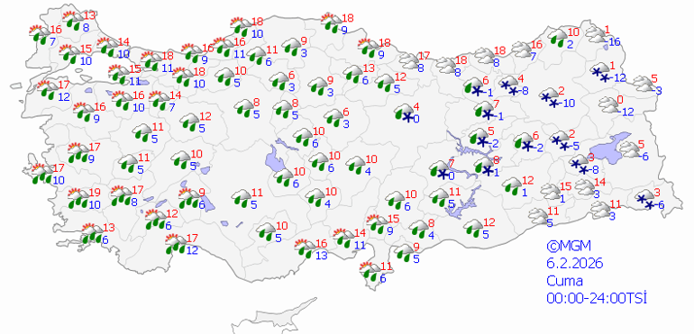 SON DAKİKA GÜNÜN HAVA DURUMU TAHMİNLERİ İL İL | Bugün (6 Şubat) hava nasıl olacak İstanbulda kar yağacak mı Meteorolojiden fırtına ve gök gürültülü sağanak uyarısı