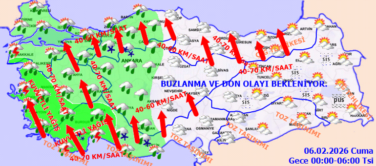 SON DAKİKA GÜNÜN HAVA DURUMU TAHMİNLERİ İL İL | Bugün (6 Şubat) hava nasıl olacak İstanbulda kar yağacak mı Meteorolojiden fırtına ve gök gürültülü sağanak uyarısı