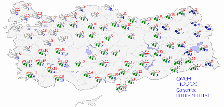 SON DAKİKA HAVA DURUMU TAHMİNLERİ İL İL | Bugün (11 Şubat) hava nasıl olacak İstanbulda kar yağacak mı Meteorolojiden Ankara ve birçok ile uyarı: Kar yağışı geri geliyor