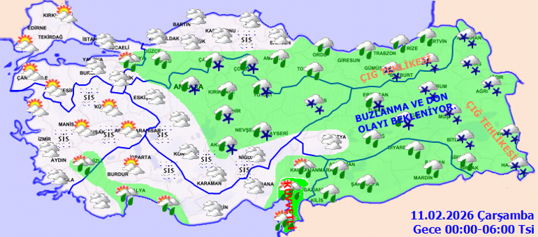 SON DAKİKA HAVA DURUMU TAHMİNLERİ İL İL | Bugün (11 Şubat) hava nasıl olacak İstanbulda kar yağacak mı Meteorolojiden Ankara ve birçok ile uyarı: Kar yağışı geri geliyor